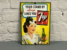 7up Enamel Sign