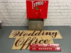 Mixed Lot of Signs Walls Ice Cream Can Etc