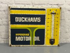 Duckhams Hypergrade Motor Oil Thermometer Aluminium Sign