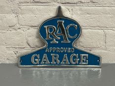 RAC Approved Garage Cast Aluminium Sign