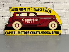 Goodrich Tires Double Sided Enamel Sign