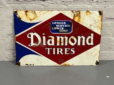 Diamond Tires Enamel Sign