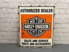 Harley-Davidson Motorcycle's Authorized Dealer Enamel Sign&nbsp;