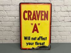 Craven A Will Not Affect Your Troat Enamel Sign