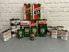 Mixed Castrol Oil Cans