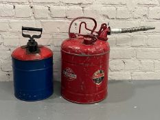 Mobiloil and Texaco Fuel Cans