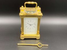 MATTHEW NORMAN, a modern, Swiss, lacquered brass carriage clock, 1751A/50A, 14514