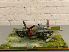 P-47, Thundertbolt, “Ole Cock III”, HV-S, cased diorama, 1:32 scale