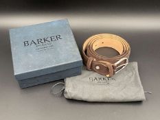 BARKER, a brown suede leather belt