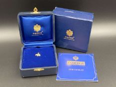 FABERGE, .750 and enamel Elephant tie pin, 37/500,