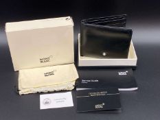 MONT BLANC, a black leather wallet,