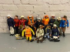 ACTION MAN, 13 various Action Man figures & accessories