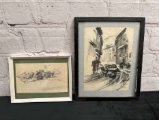 Frank Wootton, (1914-1998), 2 framed original illustrations