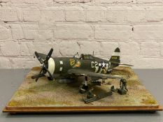 P-47, Thunderbolt, “Miss Second Front”, C2-X, cased diorama, 1:32 scale,