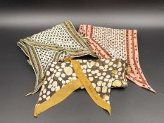 BURBERRY, three various slim, neck scarves