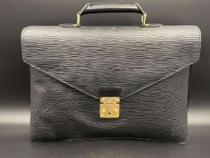 LOUIS VUITTON, &nbsp;black Taiga leather briefcase, M54423