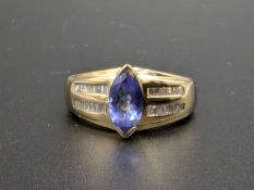 Tanzanite and Diamond 14ct Gold Ring