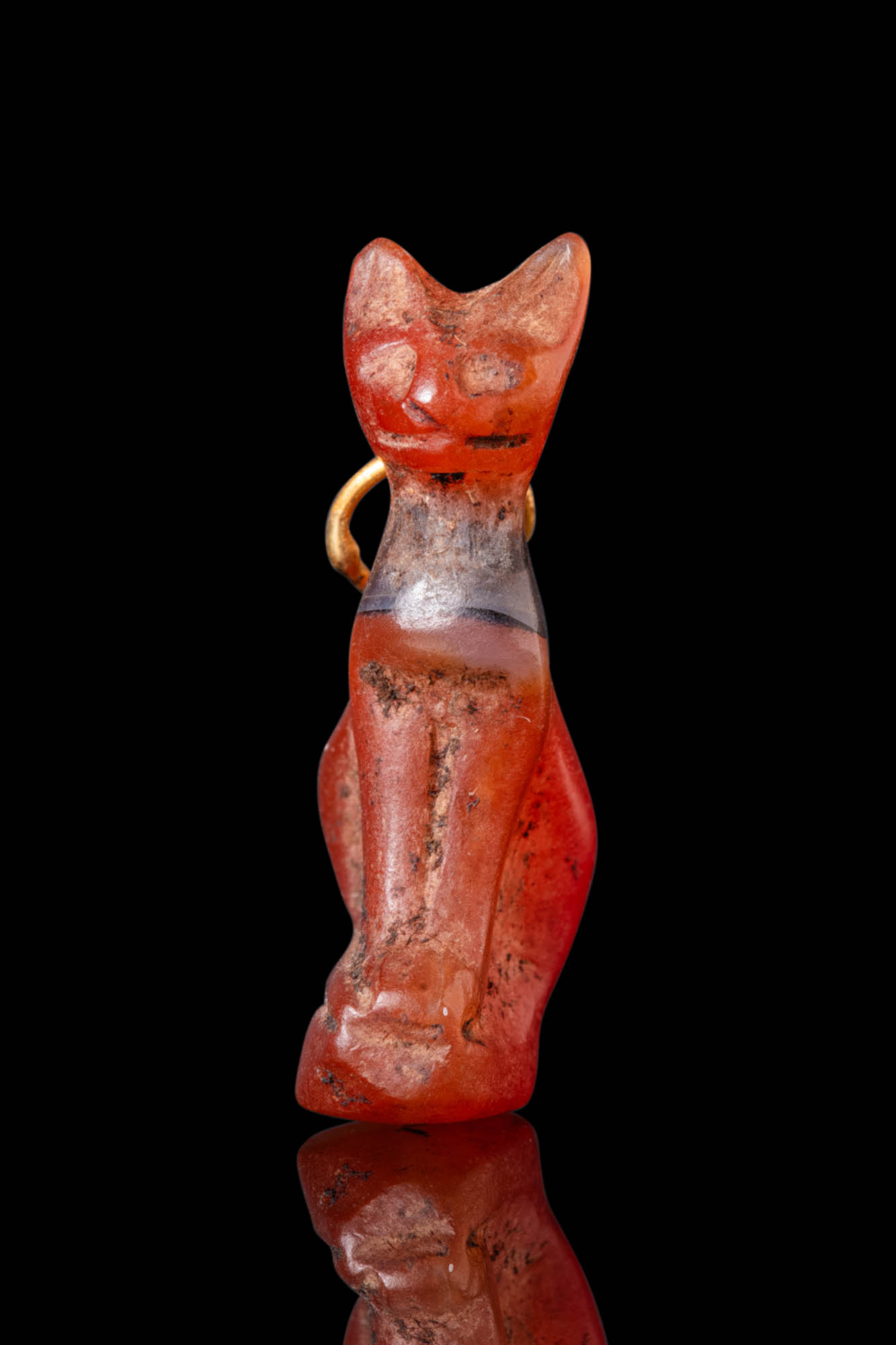 EGYPTIAN CARNELIAN AMULET OF BASTET - Image 4 of 5