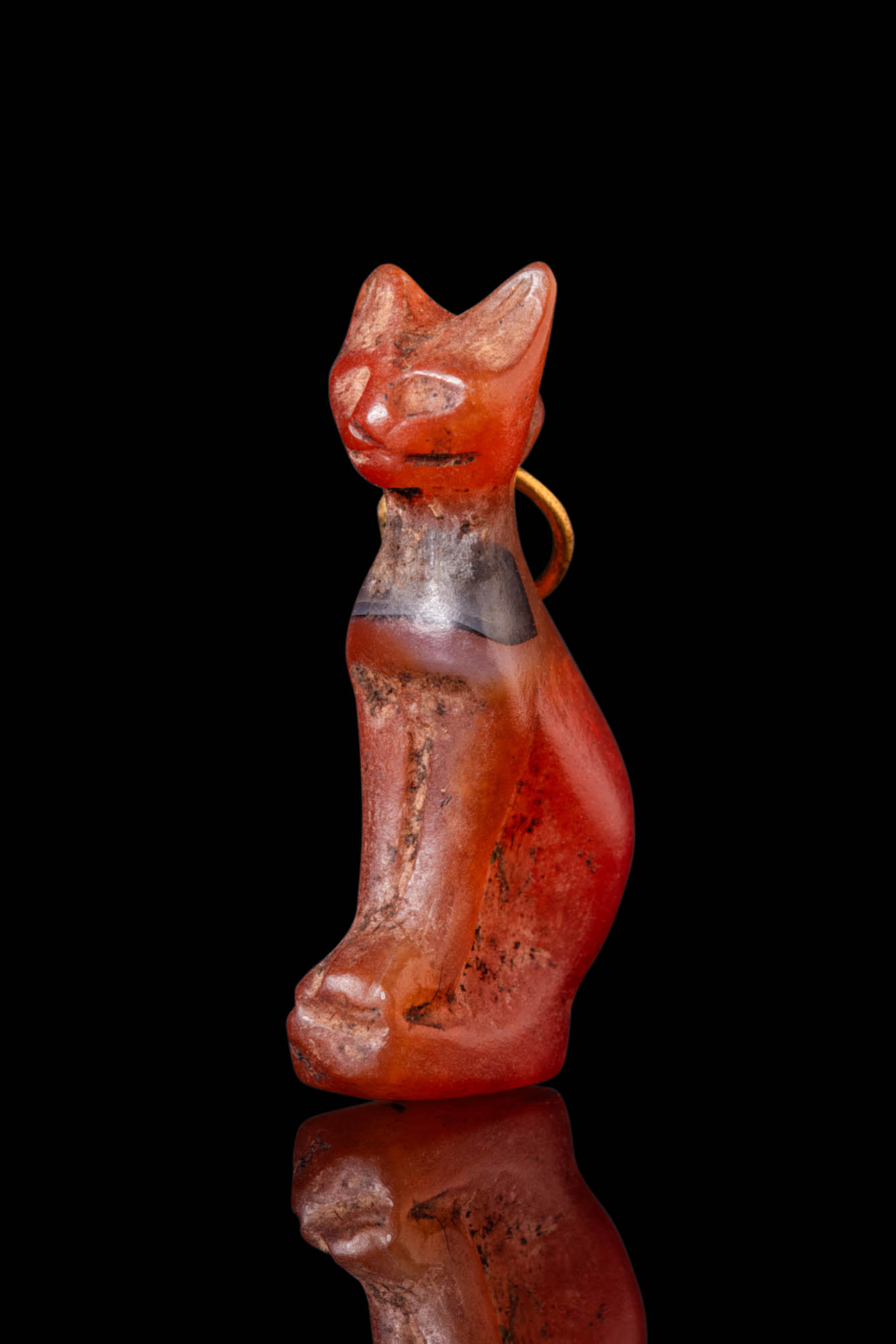 EGYPTIAN CARNELIAN AMULET OF BASTET - Image 2 of 5