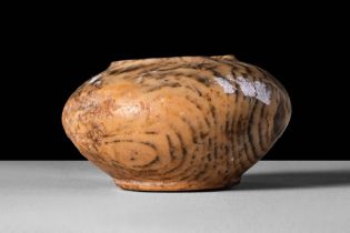 RARE EGYPTIAN SERPENTINE COSMETIC JAR