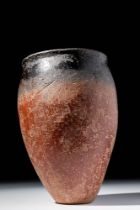 EGYPTIAN BLACK-TOPPED POTTERY JAR