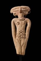 EGYPTIAN TERRACOTTA STATUETTE OF A CONCUBINE