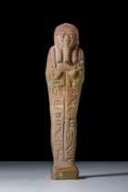 EGYPTIAN FAIENCE USHABTHI WITH INSCRIPTION