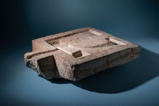 EGYPTIAN LIMESTONE FUNERARY OFFERING TABLE OF THE LADY MERET-TETI