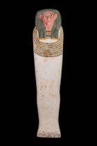 EGYPTIAN WOODEN LID OF SARCOPHAGUS