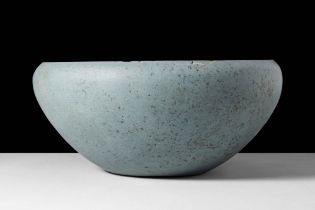 FINE EGYPTIAN GREEN GREYWACKE BOWL