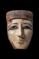 EGYPTIAN WOODEN SARCOPHAGUS MASK