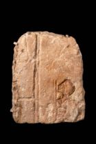 EGYPTIAN AMARNA PERIOD SANDSTONE RELIEF DEPICTING TWO WORSHIPPERS