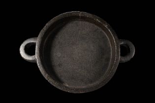 EGYPTIAN BLACK HARDSTONE OFFERING TRAY