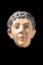 ROMANO-EGYPTIAN PLASTER MASK OF YOUTH
