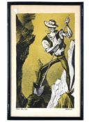 WILLIAM GROPPER AMERICAN CARTOON COLOR LITHOGRAPH