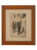 ANTIQUE ITALIAN ETCHING BY ORESTE CORTAZZO