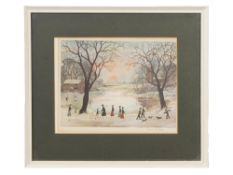 VINTAGE OFFSET LITHOGRAPH SIGNED HELEN BRADLEY