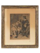 ANTIQUE FRENCH ENGRAVING BY FERDINAND ROYBET