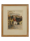 PAULOVITS PAL HUNGARIAN COLORED ETCHING