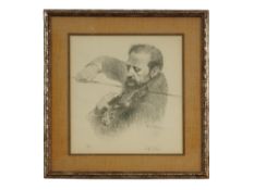 TULLY FILMUS AMERICAN LITHOGRAPH MAN PLAYING VIOLIN