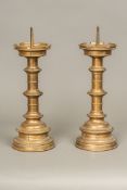 Pair of Candle Sticks in Gothic Manner
