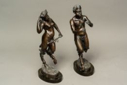 Pair of Bronze Statues