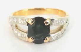 Saphir Brillant Damenring