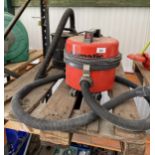 A NUMATIC METAL CASED VACUUM CLEANER AND ASH BOX + VAT