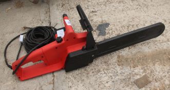 A SYMPATEC ELECTRIC POWER SAW AND SPARE CHAIN, SERVICED AND SHARPENED IN GOOD WORKING ORDER NO VAT