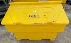 A YELLOW GRIT BIN NO VAT