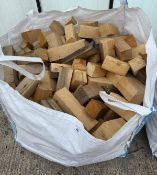 A TOTE BAG OF OFF CUT FIREWOOD NO VAT