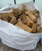 A TOTE BAG OF OFF CUT FIREWOOD NO VAT