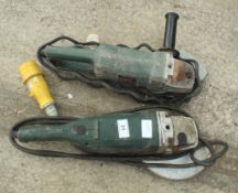 TWO ANGLE GRINDERS, A METABO 110V , BLACK & DECKER 240V NO VAT