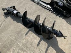 ( 1 ) UNUSED 2025 AUGER ATTACHMENT FOR EXCAVATOR, APPROX 12in DIA